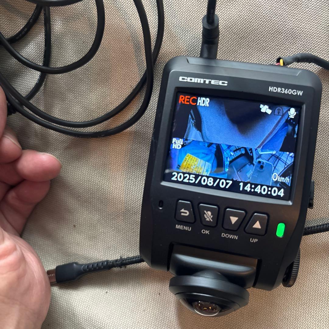 COMTEC HDR360GW ドライブレコーダー　バックカメラ付き