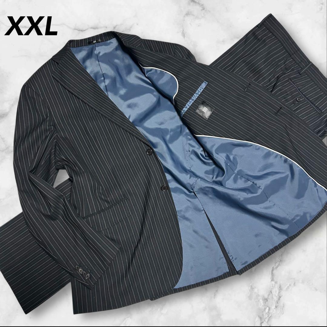 美品　大きいサイズBB8　スーツセレクト　オルタネイトストライプ　ビジネススーツ