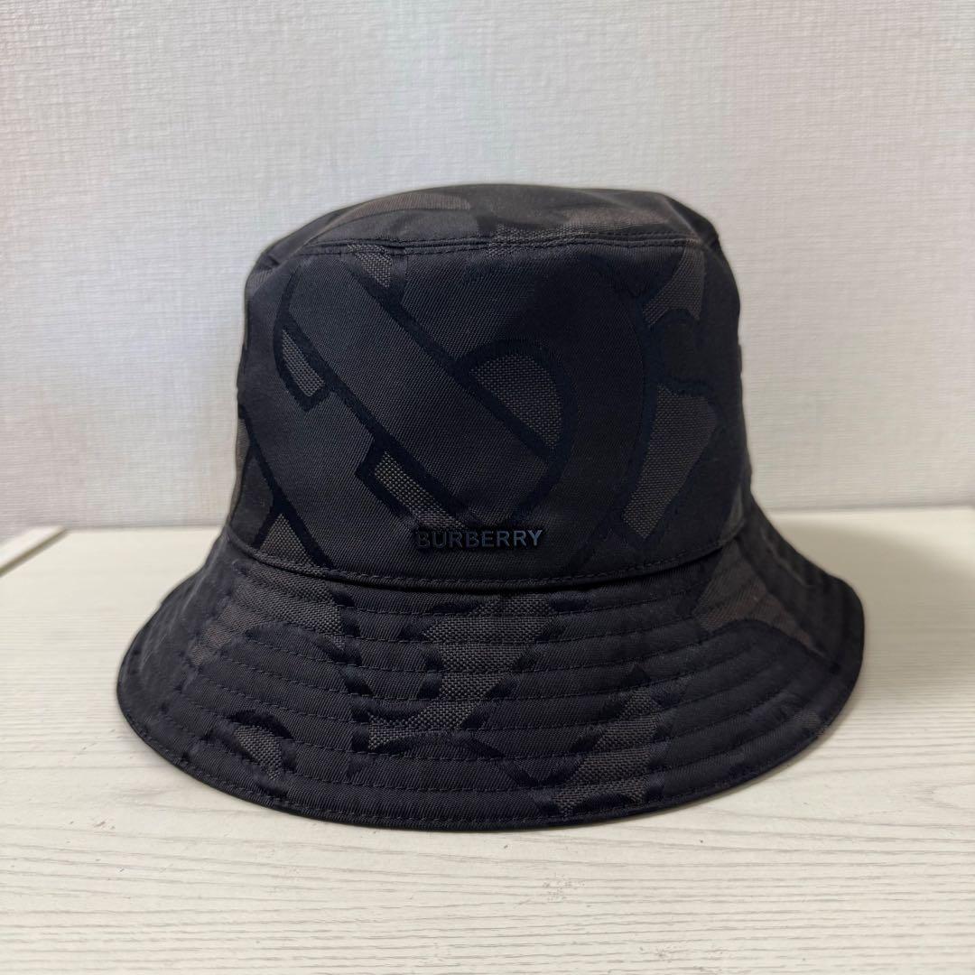【新品同様】サイズL BURBERRY バーバリー バケット　ハット ブラック