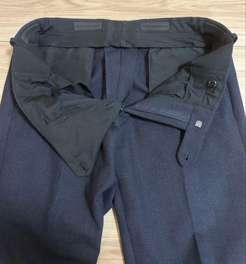 【美品】グリーンレーベル/バーズアイセットアップスーツ/ストレッチ/ネイビー