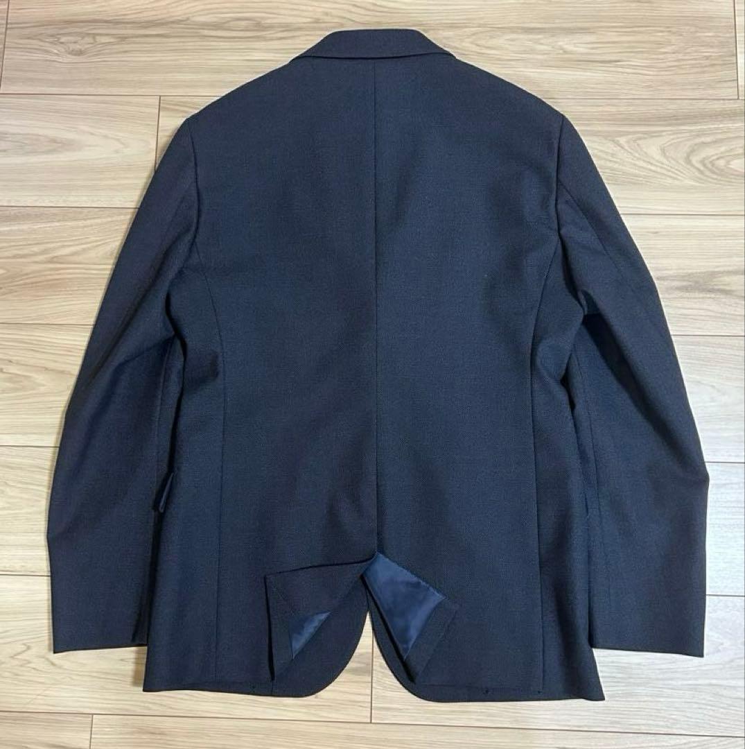 【美品】グリーンレーベル/バーズアイセットアップスーツ/ストレッチ/ネイビー