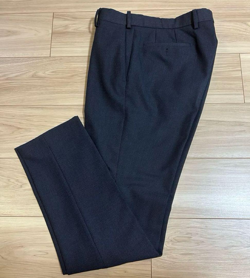 【美品】グリーンレーベル/バーズアイセットアップスーツ/ストレッチ/ネイビー