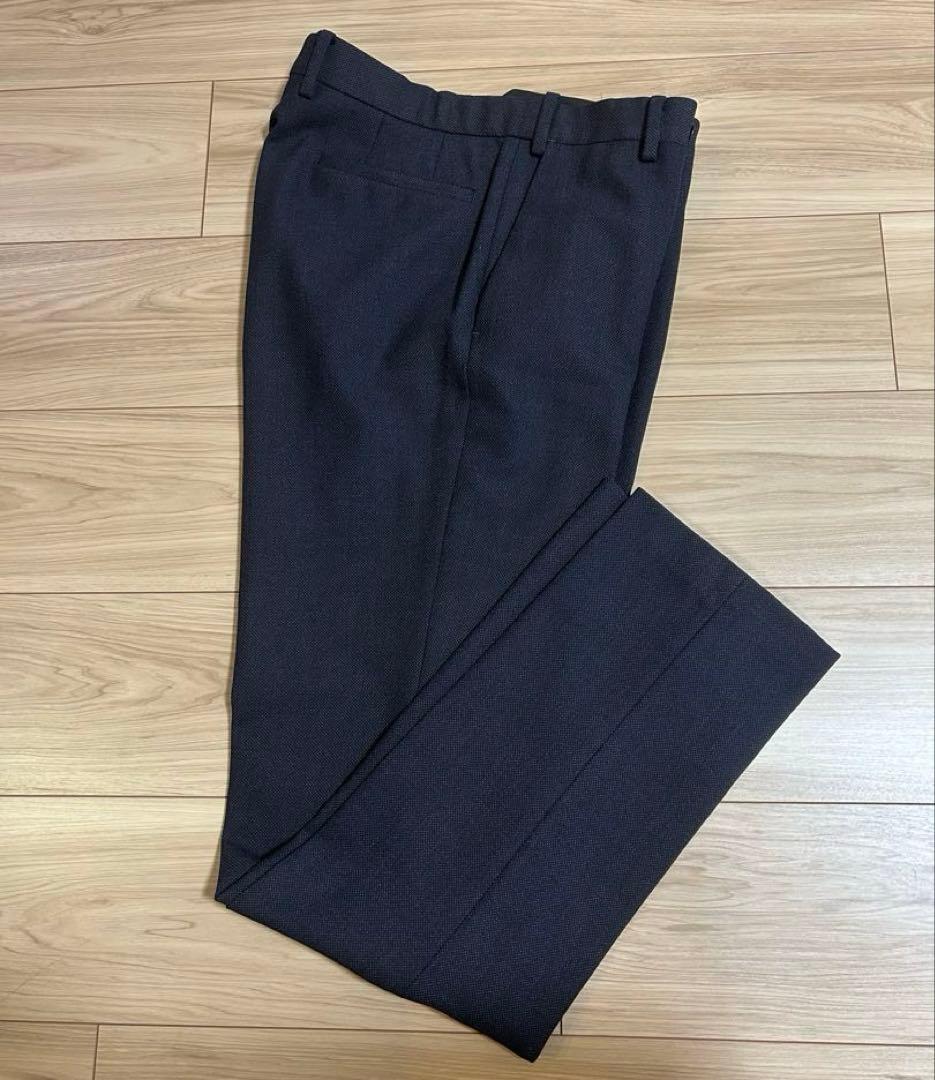 【美品】グリーンレーベル/バーズアイセットアップスーツ/ストレッチ/ネイビー