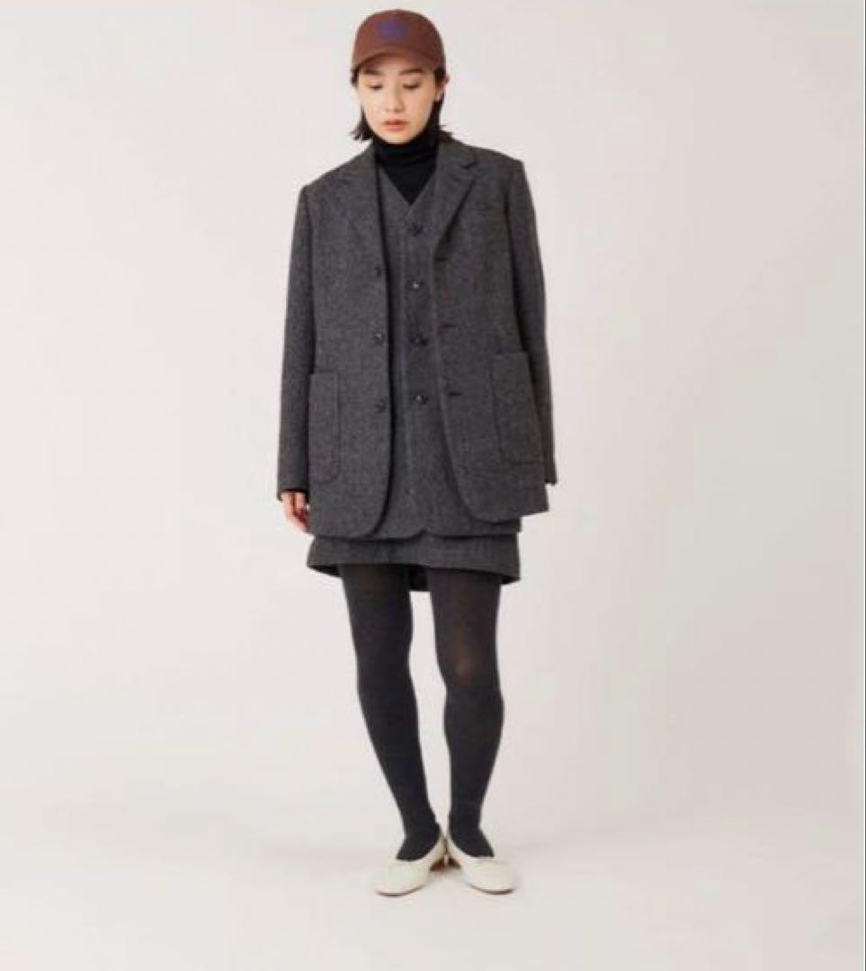 THE SHINZONE ヘリンボーンジレ グレー