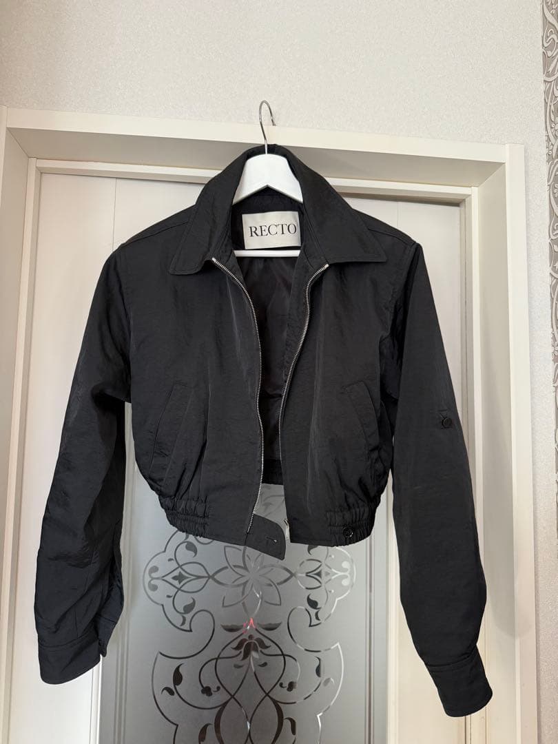 韓国ブランド RECTO クロップドジャケット S ブラック