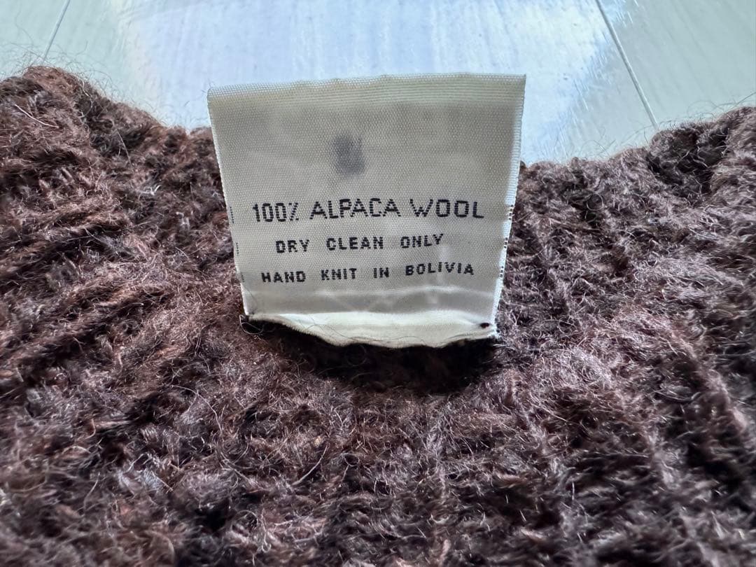 t*u様 ビンテージCASAアルパカウール100%ニットセータージグザグ幾何学ノ