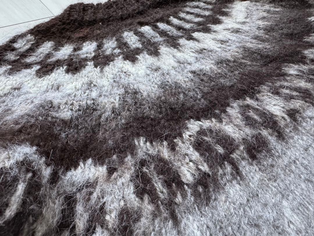 t*u様 ビンテージCASAアルパカウール100%ニットセータージグザグ幾何学ノ