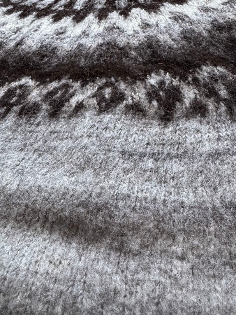 t*u様 ビンテージCASAアルパカウール100%ニットセータージグザグ幾何学ノ