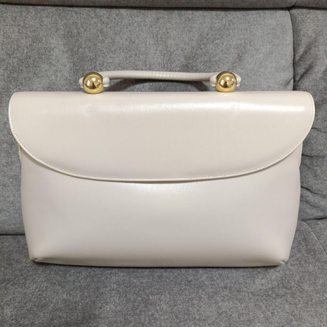 濱野　アイボリー　フォーマル　ハンドバッグ