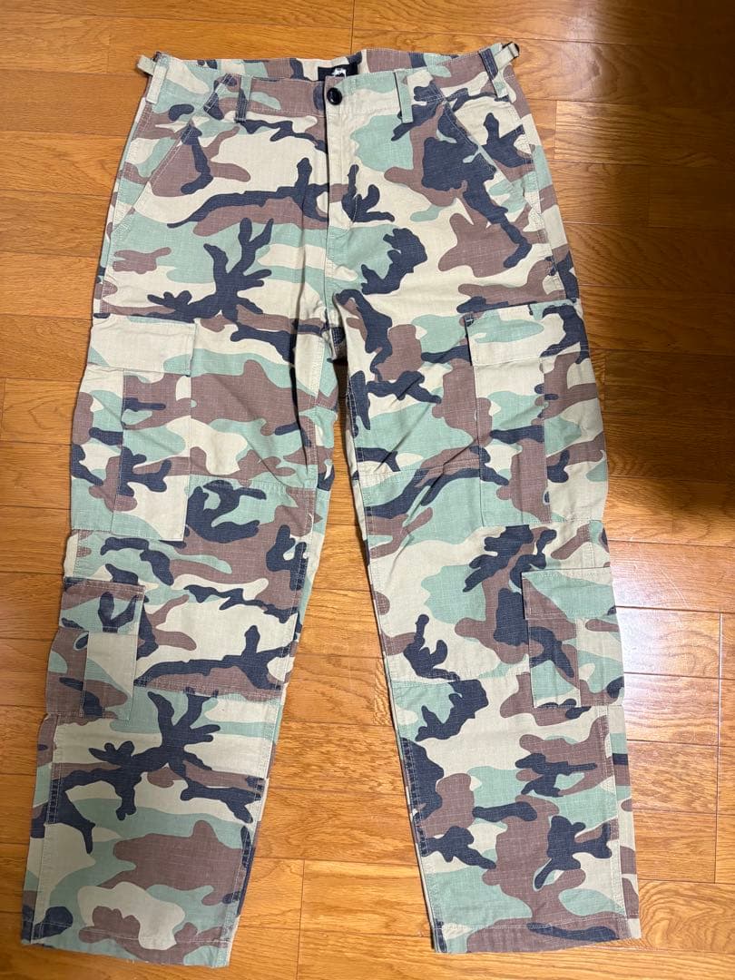 stussy カモフラージュ　カーゴパンツ