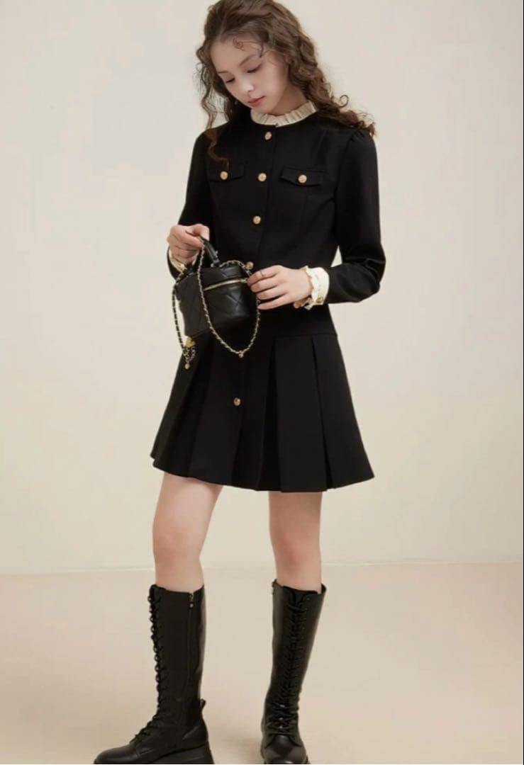 ワンピース ANLEM FRENCH RETRO COMMUTER DRESS