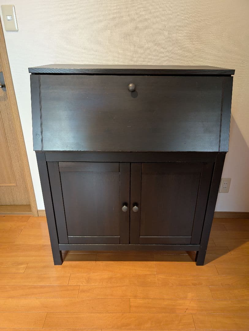 《送料込》IKEA ヘムネス ライティングビューロー ライティングデスク 机収納