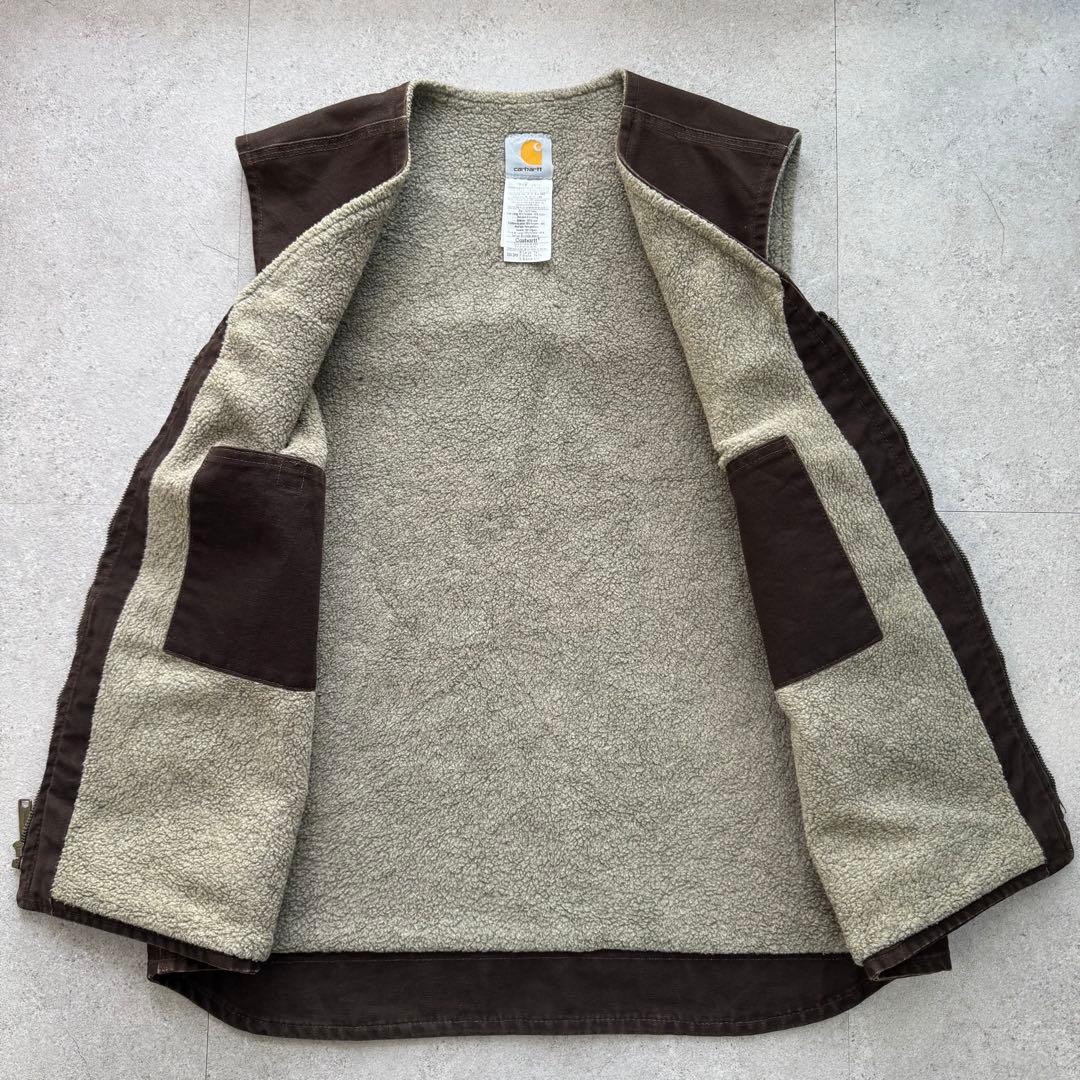 極上 90s カーハート ダックベスト ボア v26 DKB XL tall