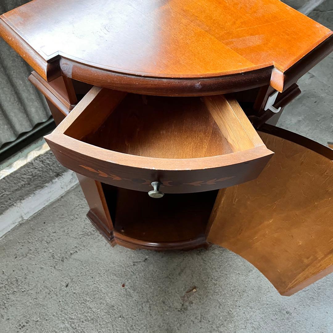 【美品】イタリア製 象嵌細工 コーナー キャビネット