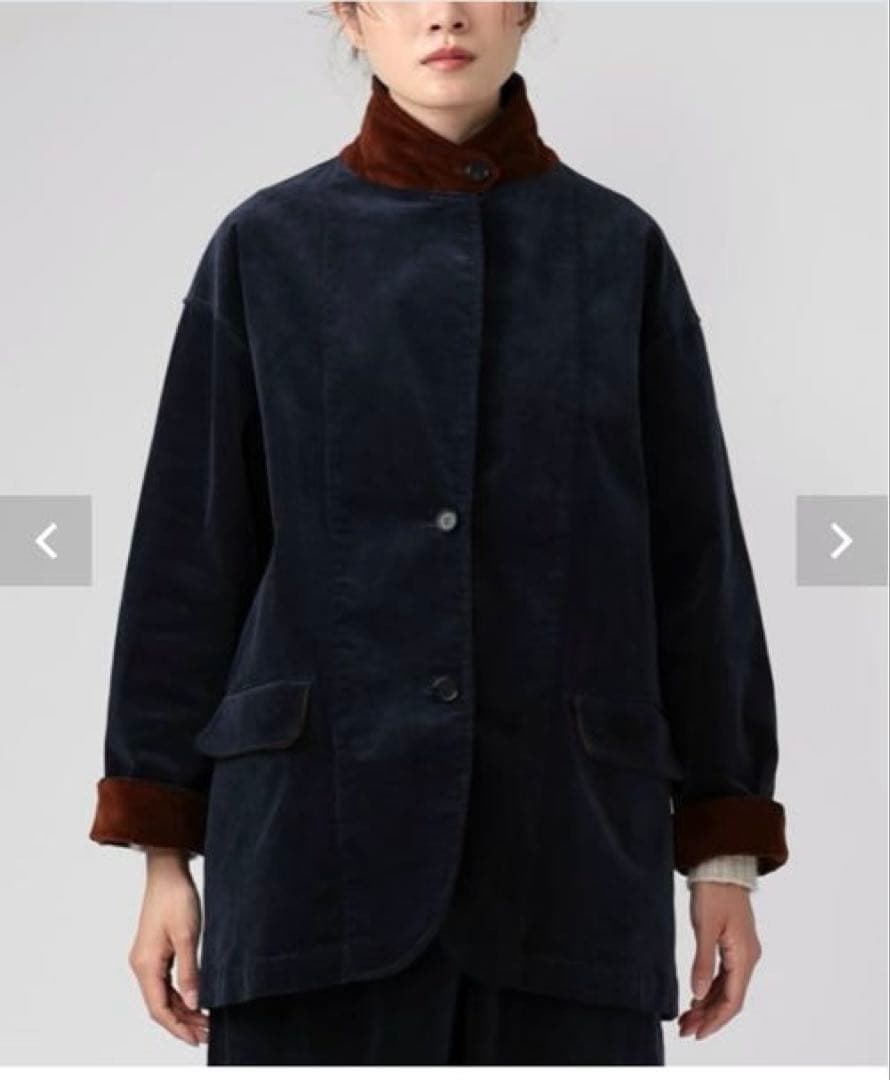 バスコ basco クラリス　細コーデュロイ素材のオーバーサイズジャケット