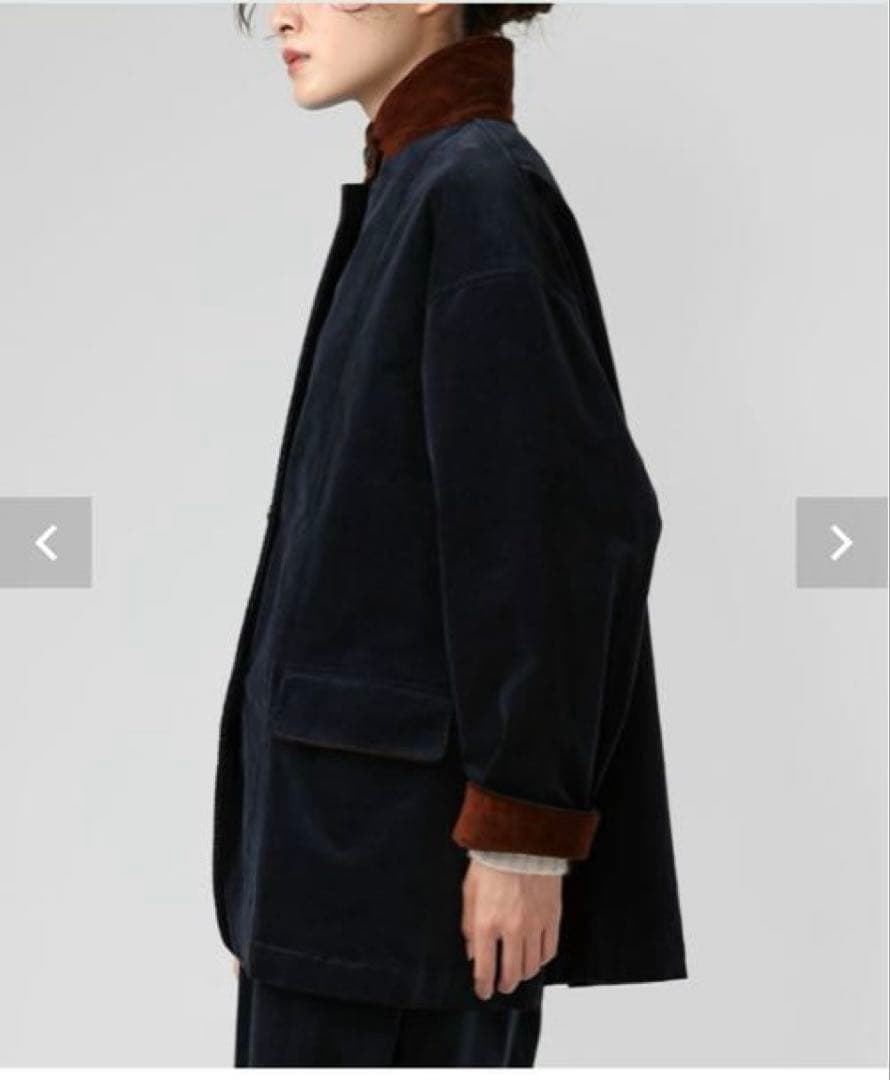 バスコ basco クラリス　細コーデュロイ素材のオーバーサイズジャケット