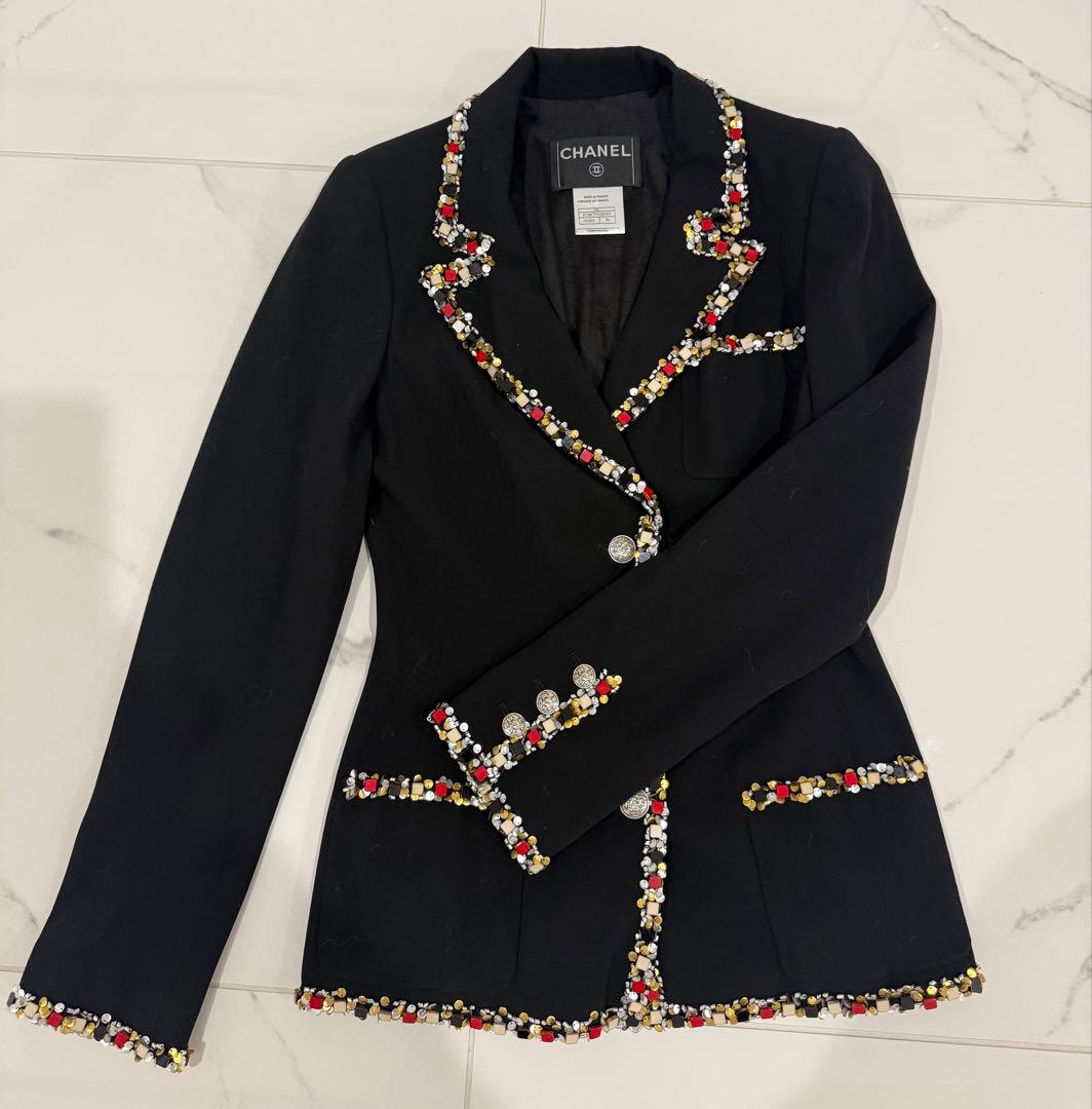 CHANEL テーラードジャケット 黒