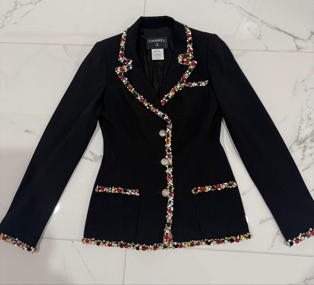 CHANEL テーラードジャケット 黒