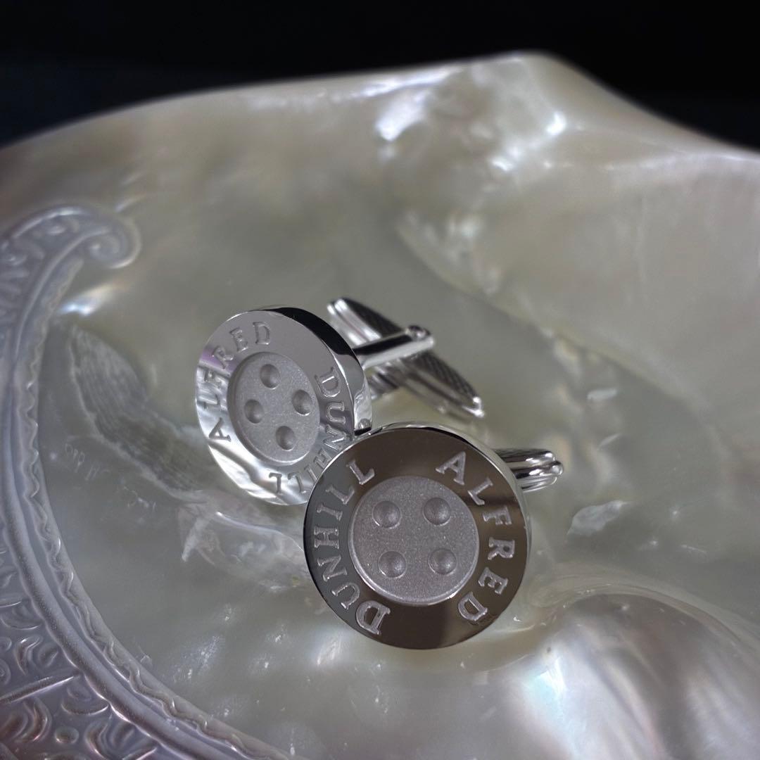 ダンヒル　ボタン型　カフス　カフリンクス