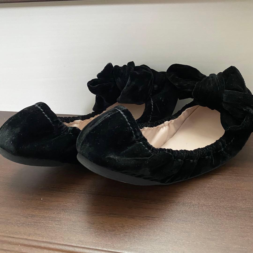 miumiu ベロア生地　バレエシューズ　23.5
