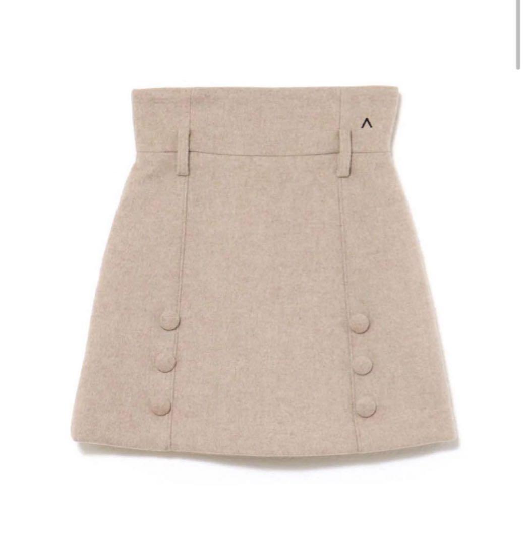スカート Blair high waist skirt pink beige M