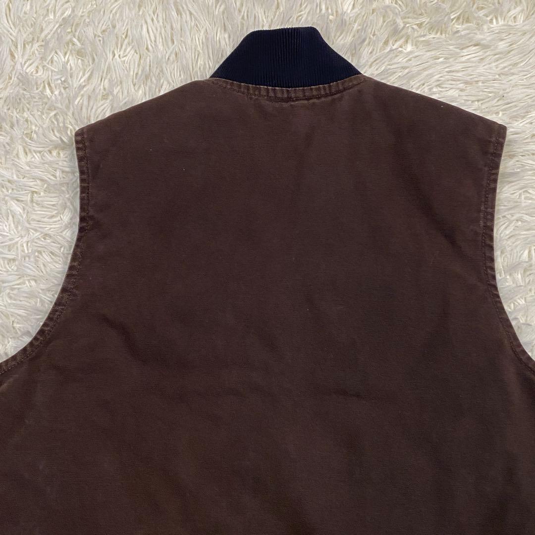 08年製　carhartt カーハート　ダックベスト　V02 ダークブラウン