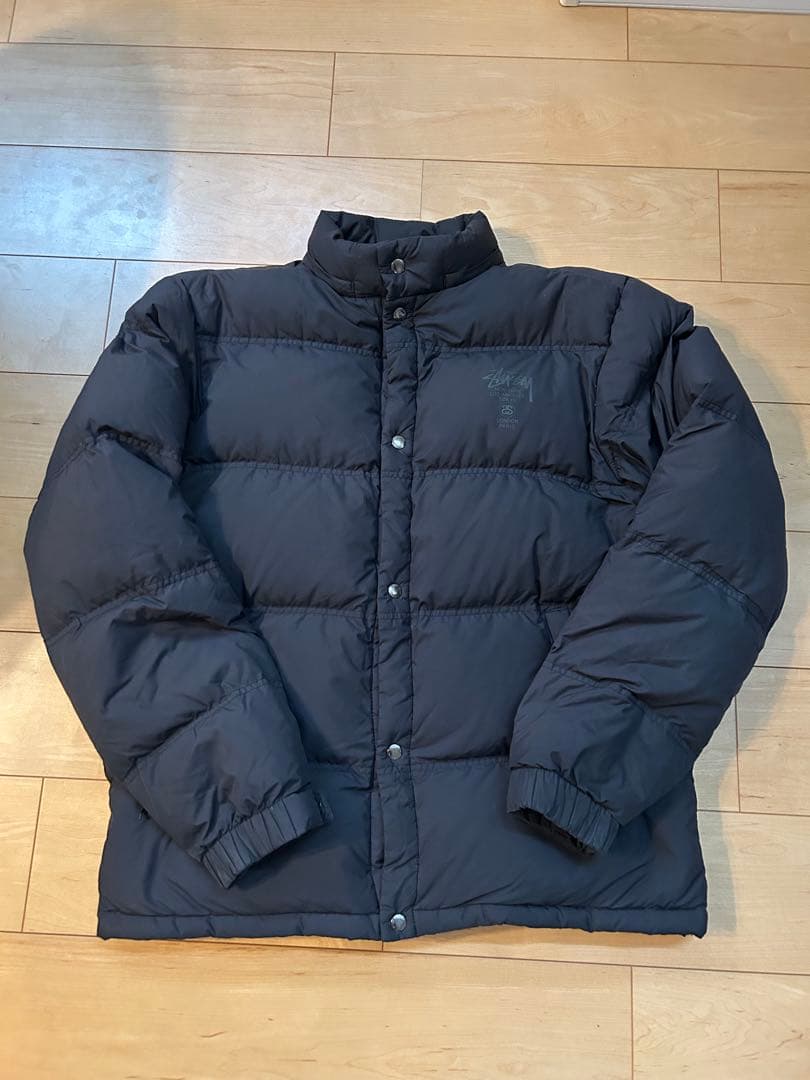 Old Stussy ブラック ダウンジャケット XL