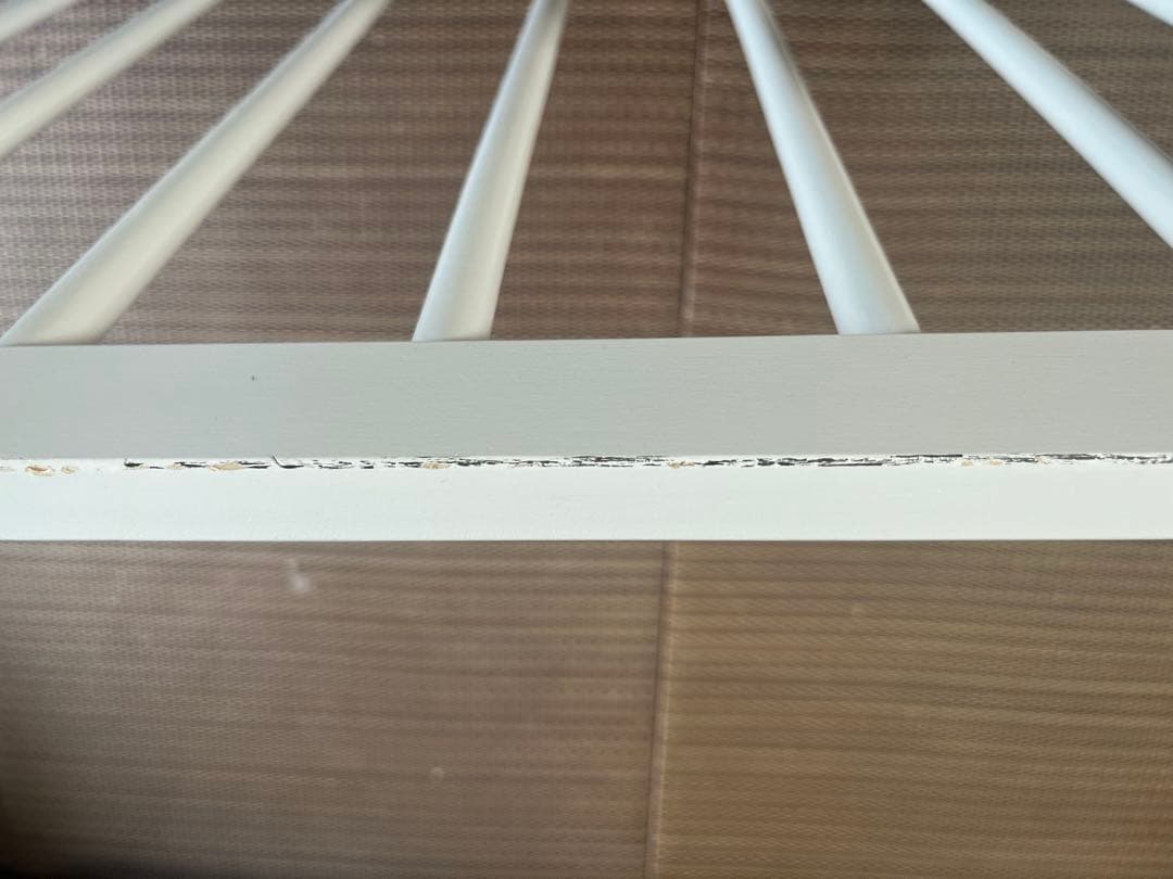 ファルスカ　ベッドサイドベッド03 ホワイト(添い寝安全ベルト付)限定カラー