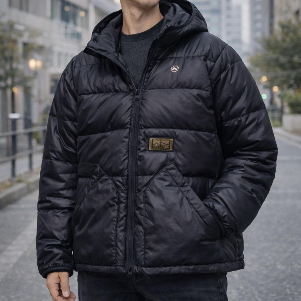 【わさび】ネイバーフッド BAL DOWN ダウンジャケット ブラック