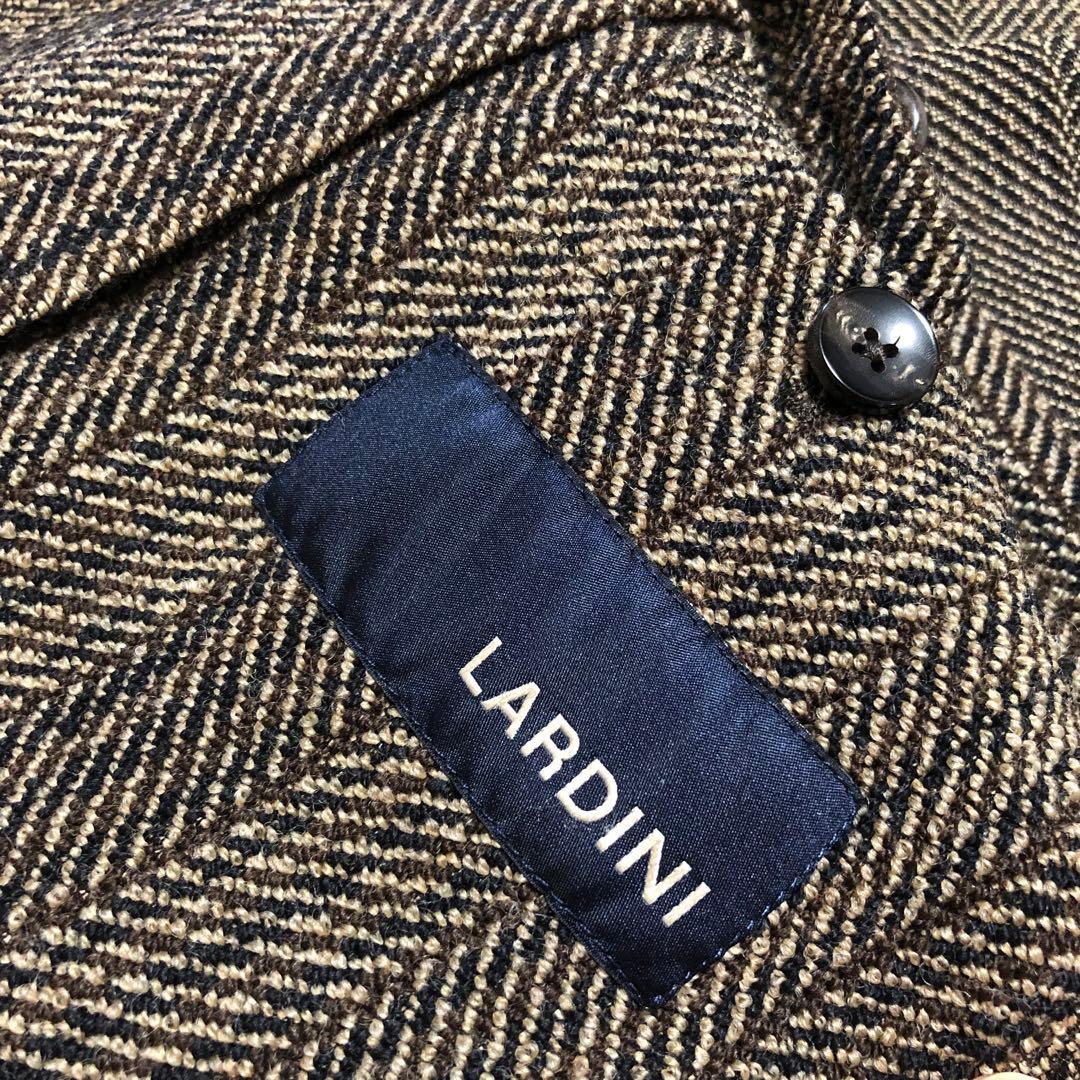 【美品】LARDINIラルディーニテーラードジャケットヘリンボーン42 7REG