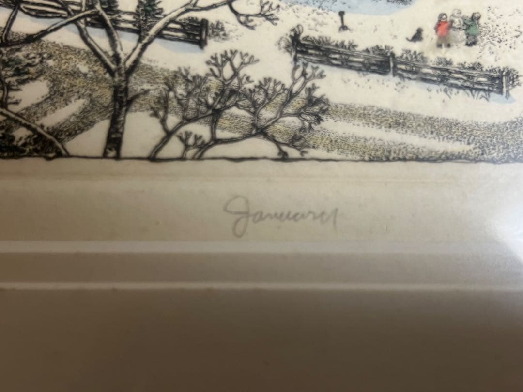 版画　スーザン・ハント・ウォルコッツ