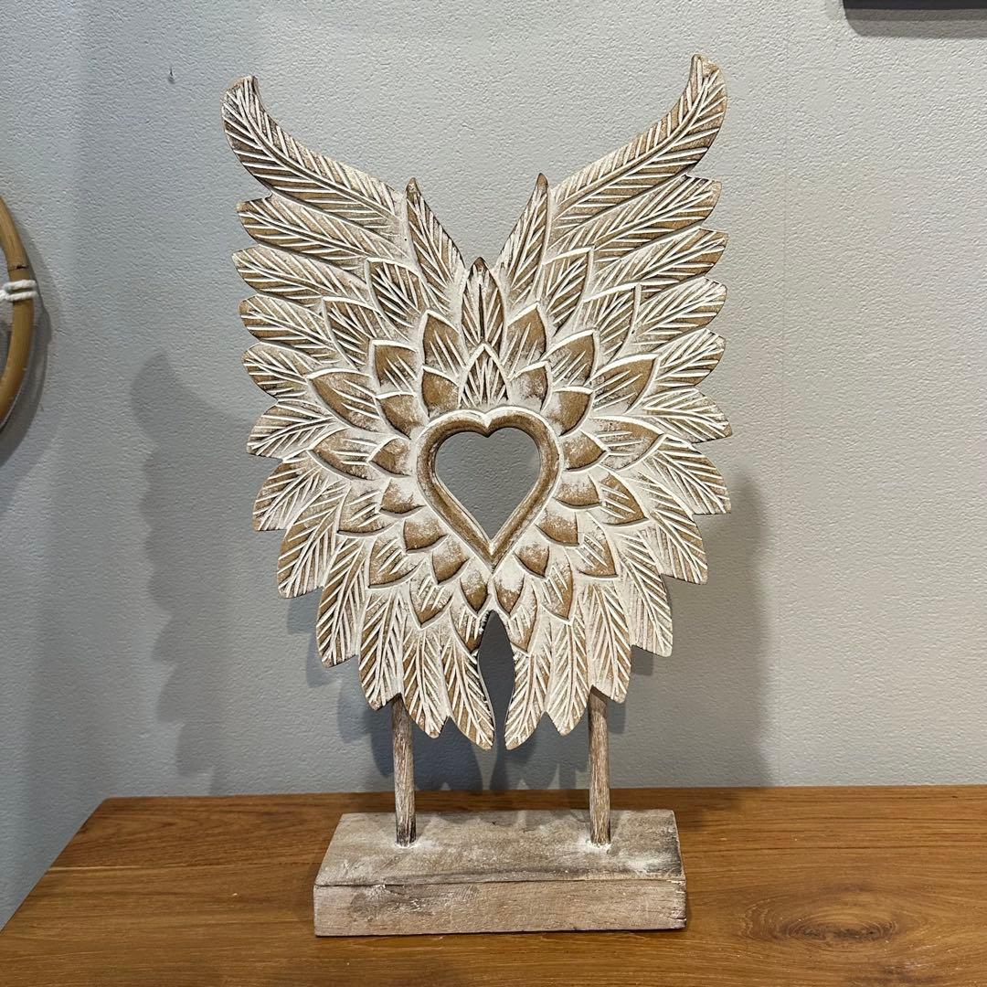 【マミー】バリ島羽根のオブジェとbohoウォールデコ