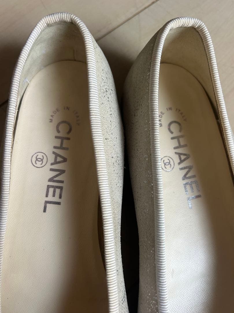 CHANEL バレエシューズ ホワイト/ブラック