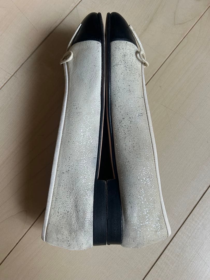 CHANEL バレエシューズ ホワイト/ブラック