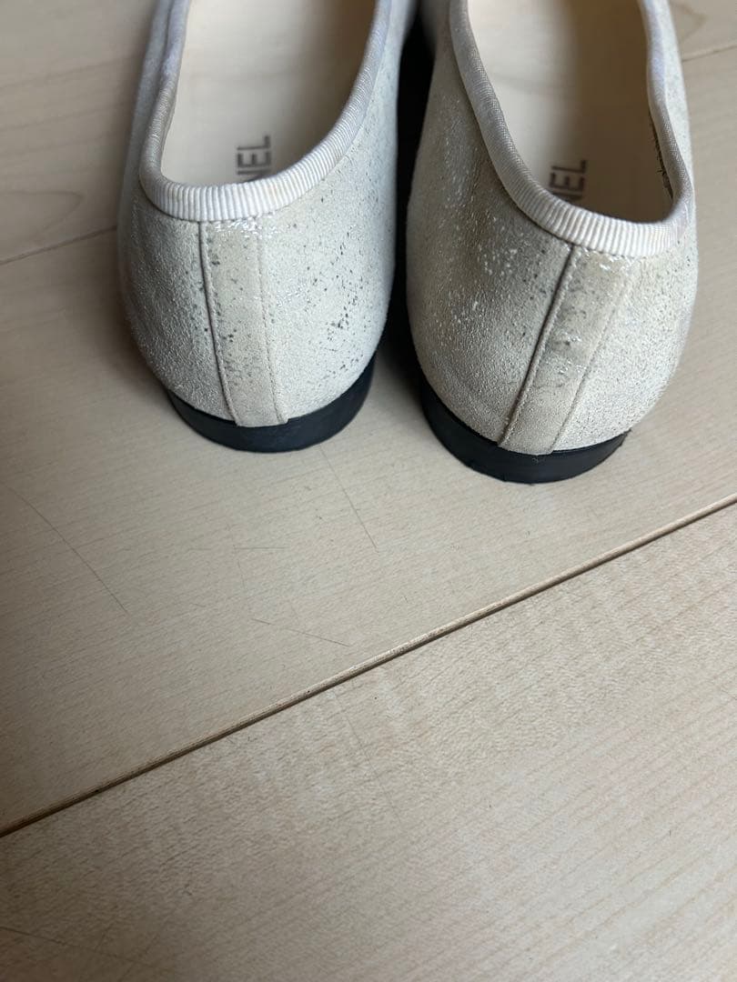 CHANEL バレエシューズ ホワイト/ブラック