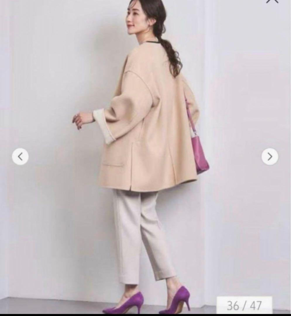 p*e様 UNITED ARROWS　バイカラー リバー　ミドルコート