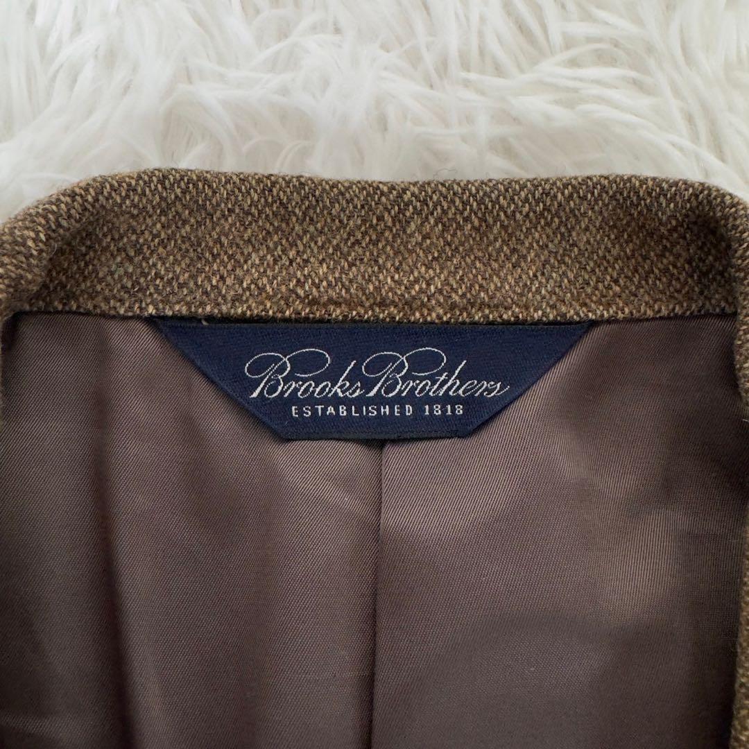 希少✨ブルックスブラザーズ✨テーラードジャケット　ツイード　アルパカ混　カーキ