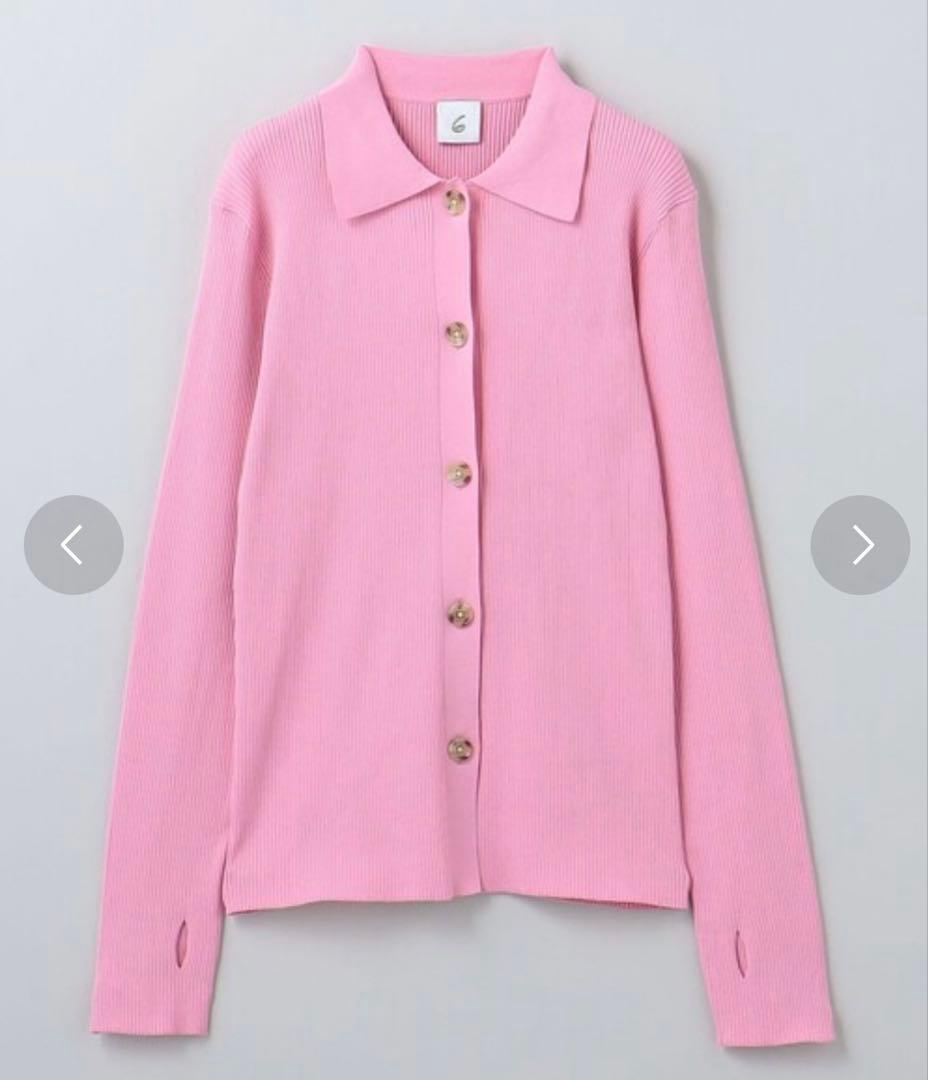 6(ROKU)＞リブシャツカーディガン 2024FW