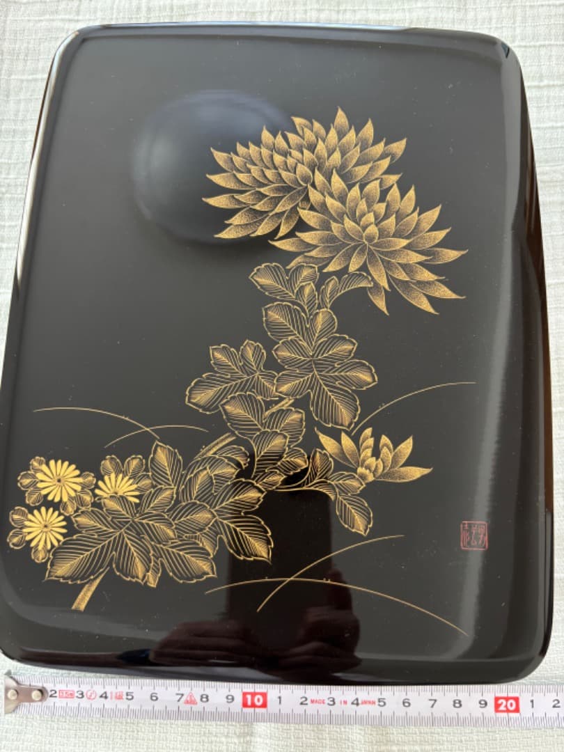 ＜値下げ＞金箔装飾 漆器 硯箱