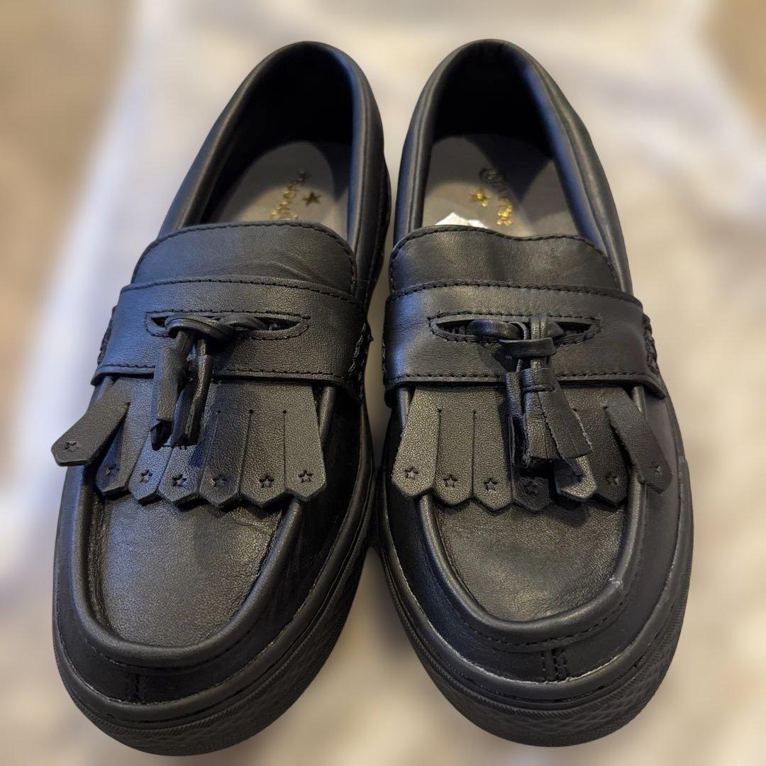 コンバース CONVERSE クップ ローファー タッセルローファー 革靴 黒