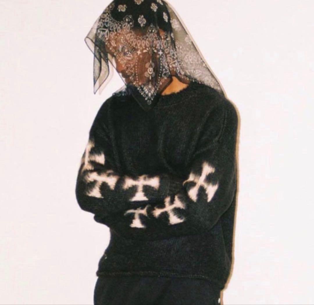 ほぼ新品 ASKYURSELF Brushed Cross Knit