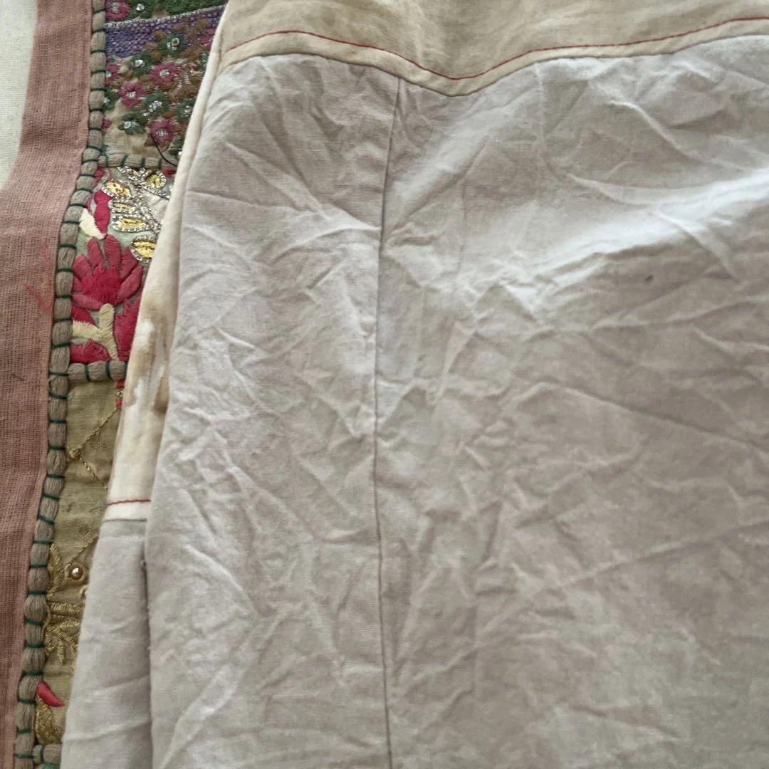 ライオンリメイクもんぺバルーンパンツ木綿　粉袋　古布襤褸　ダメージフィードサック