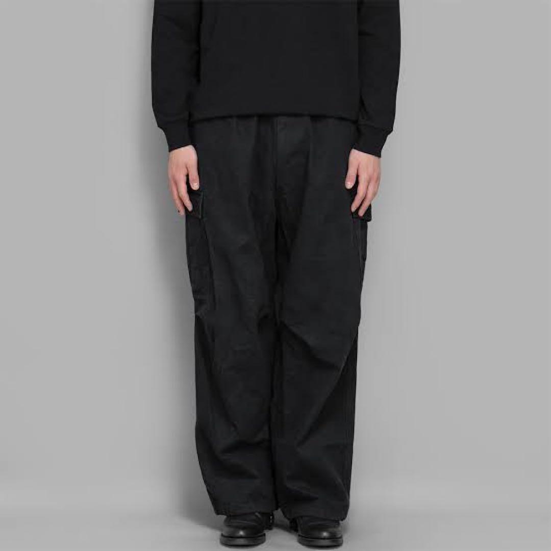 は*ん様 COMOLI 25SS ブラックドリル6Pパンツ　size1