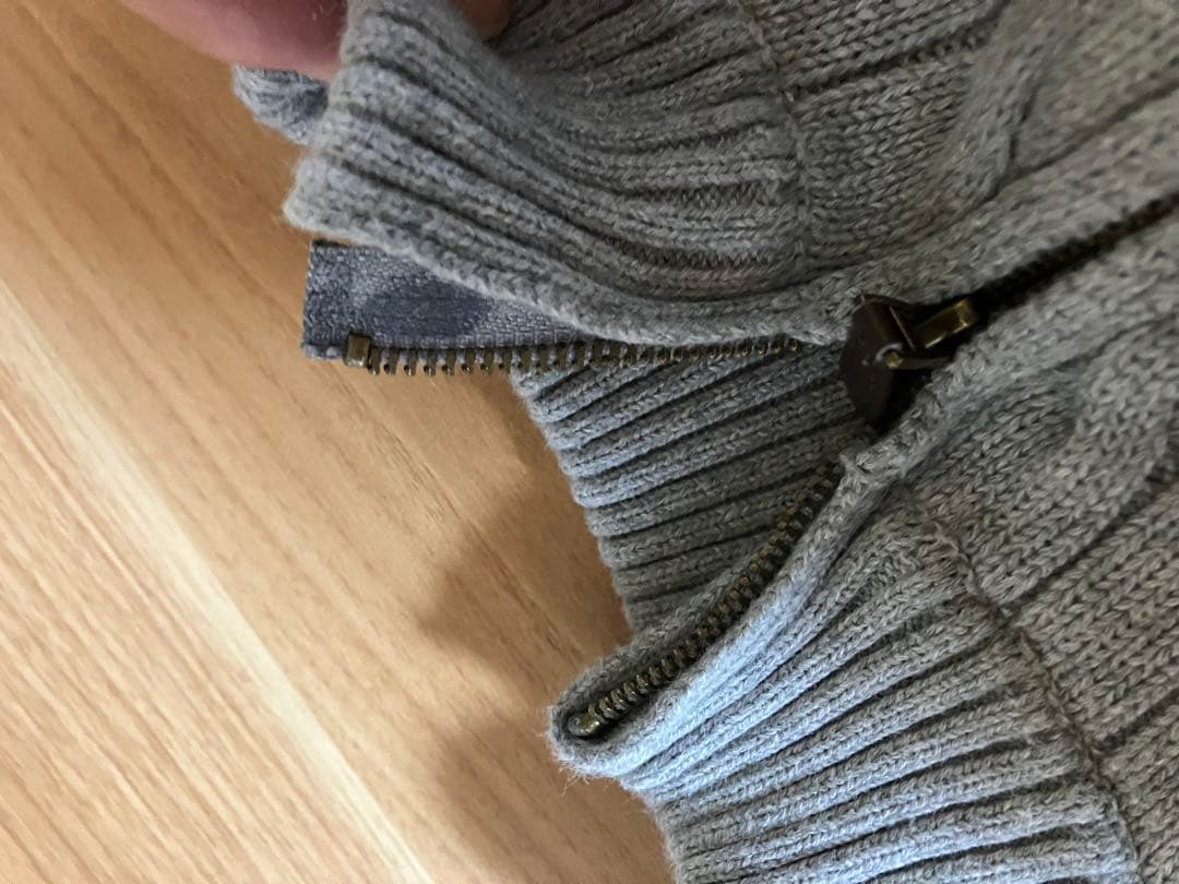 Ralph Lauren ラルフローレン　ケーブルニット　ハーフジップアップ