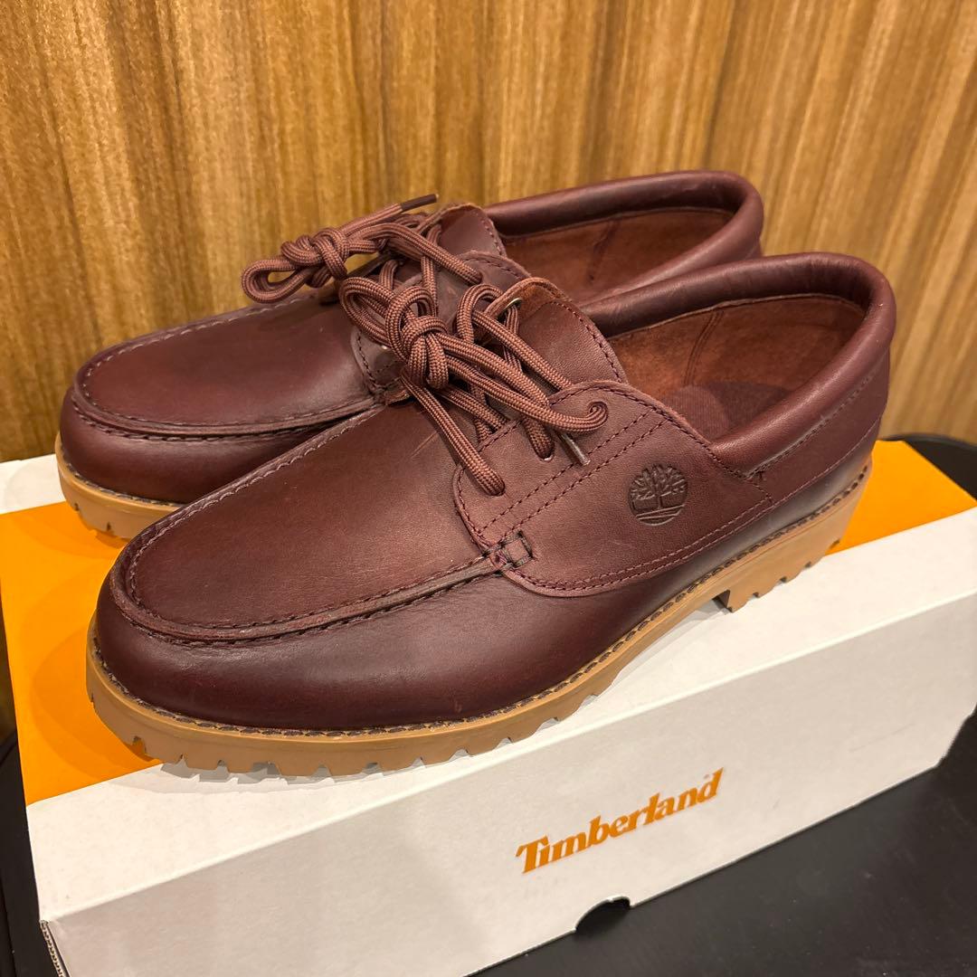 【新品未使用】Timberland レザーローファー バーガンディ