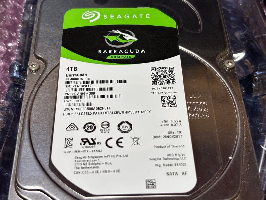 p*4様 Seagate Barracuda 4TB 内蔵型HDD