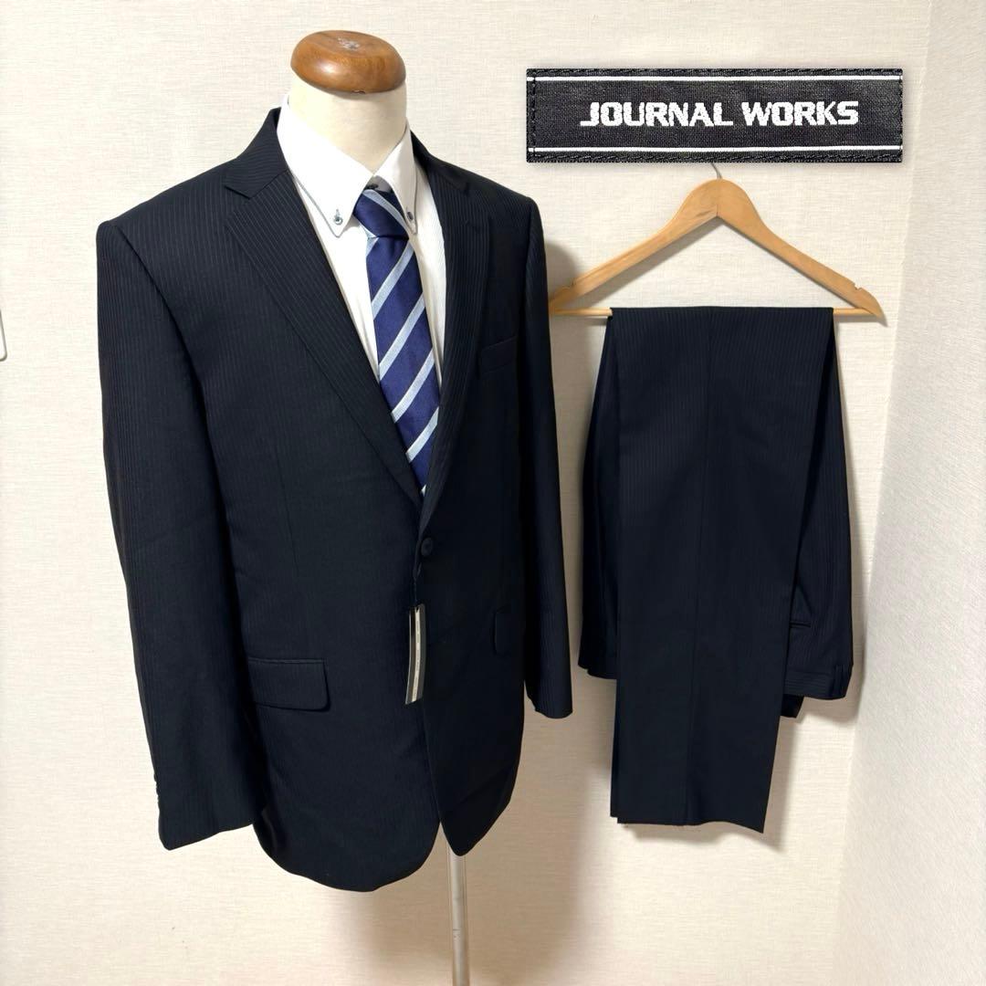 未使用 ジャーナルワークス スーツ セットアップ 上下 ダークネイビー AB8