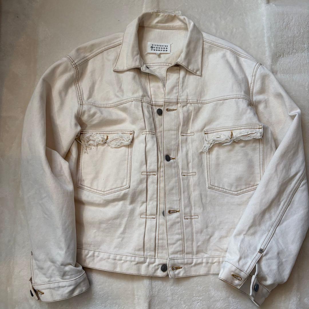 マルジェラ　生成り　gジャン 美品