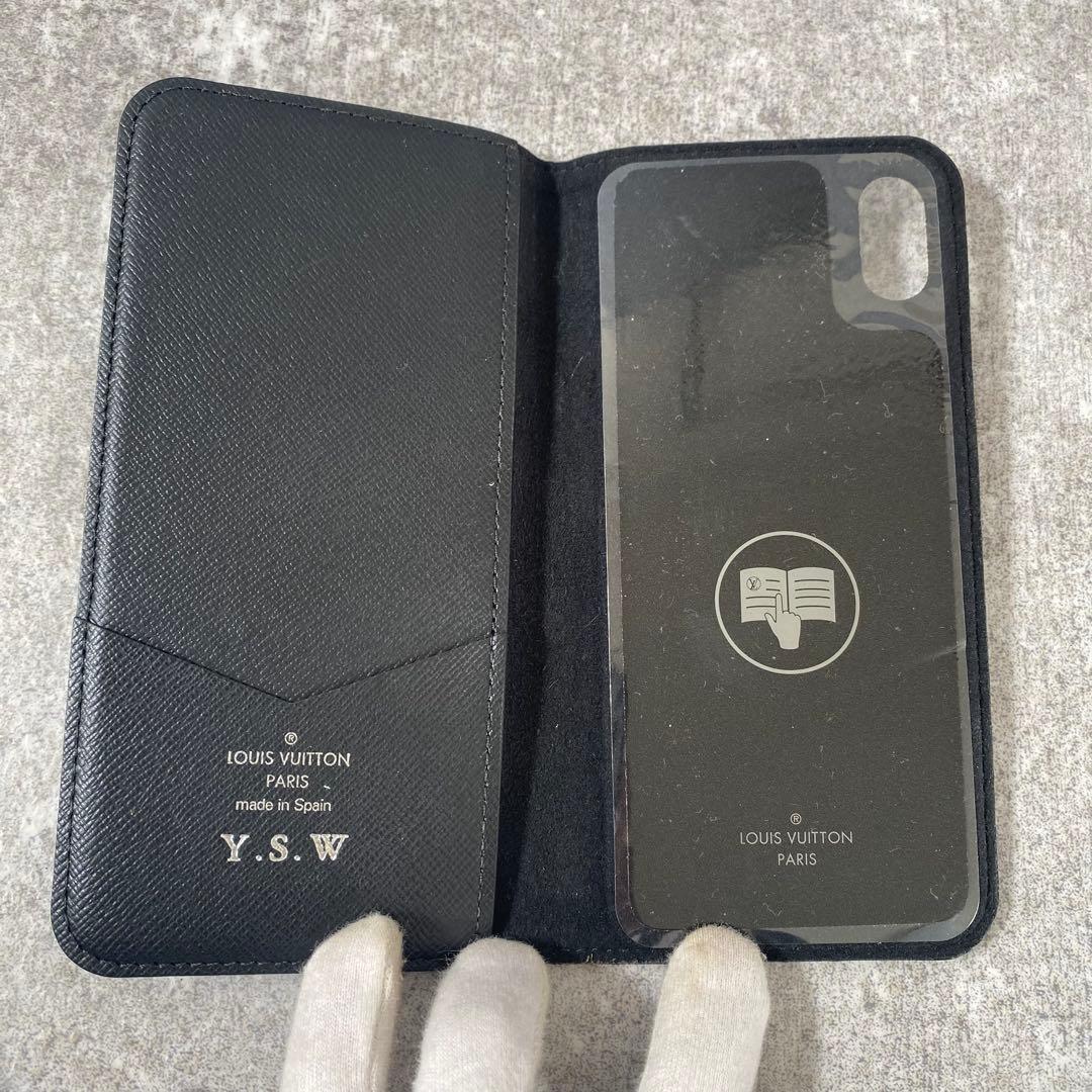美品　ルイヴィトン モノグラム エクリプス iPhone X フォリオ ケース