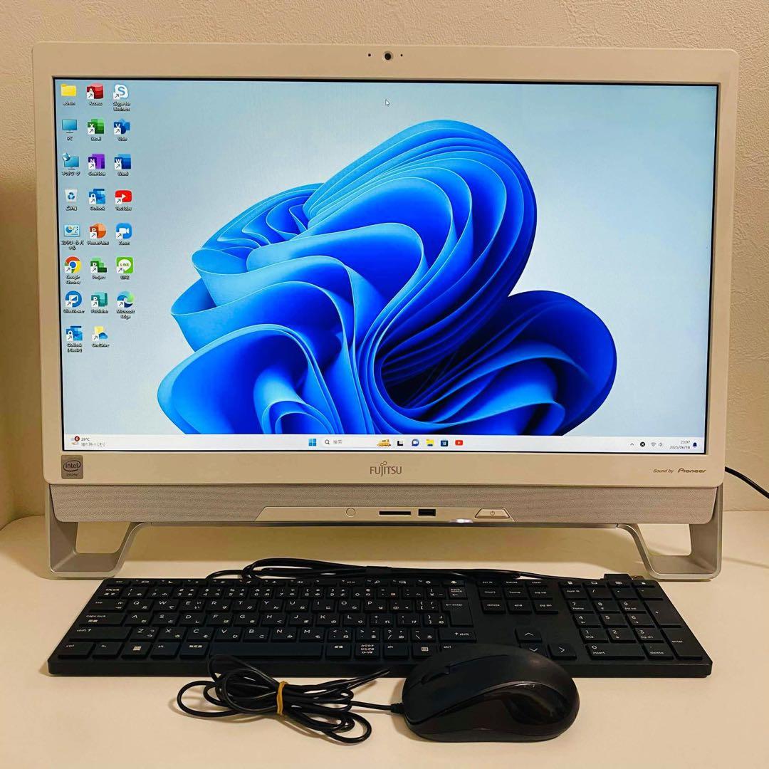 Y666 Fujitsu デスクトップ1TB大容量Windows11オフィス付き